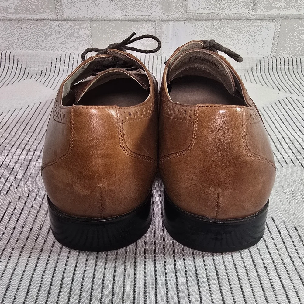 Stacy Adams Men's Size 13M Leather Wingtip Dress Shoes Brown 24738-221